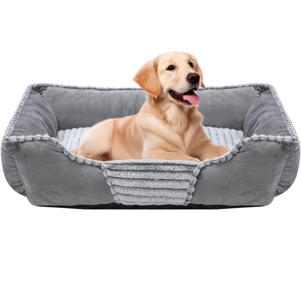 Cozy Gray Dog Bed
